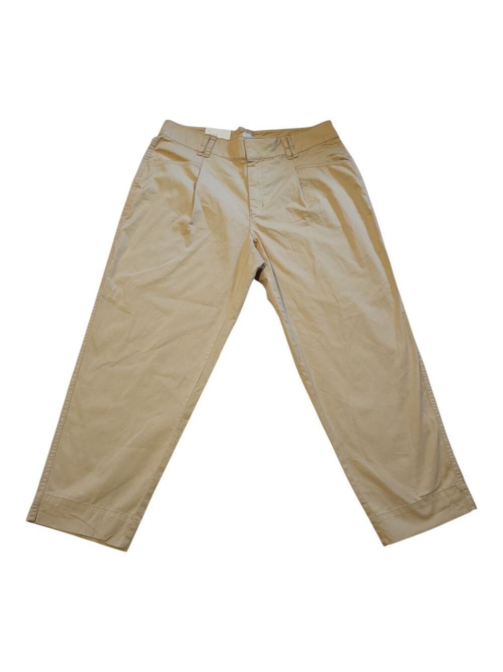 A New Day Khaki Cropped Wide-Leg Pants Sz 14